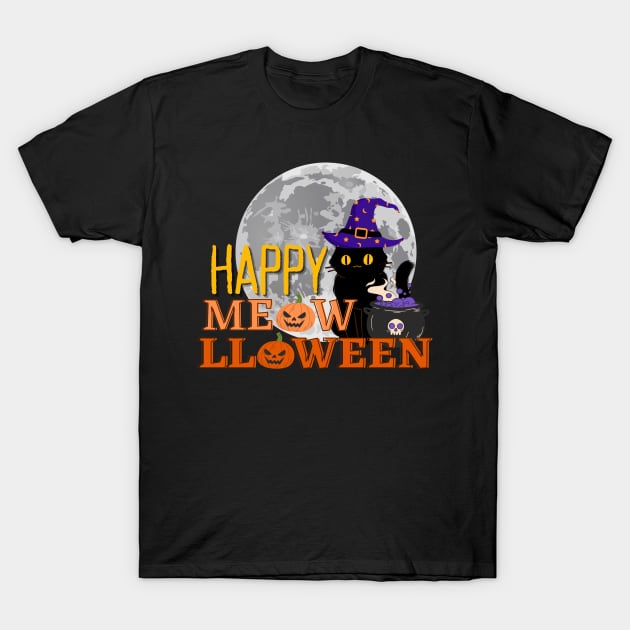 Happy meowlloween T-Shirt by FG-Studio